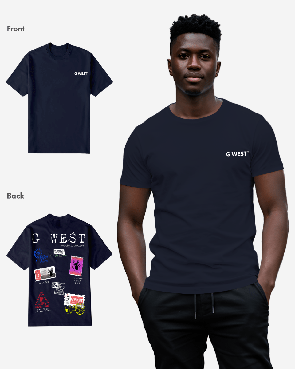 G West Mens Regular Fit Stamp T Shirt - Gwpbast5041 - 7 Colors