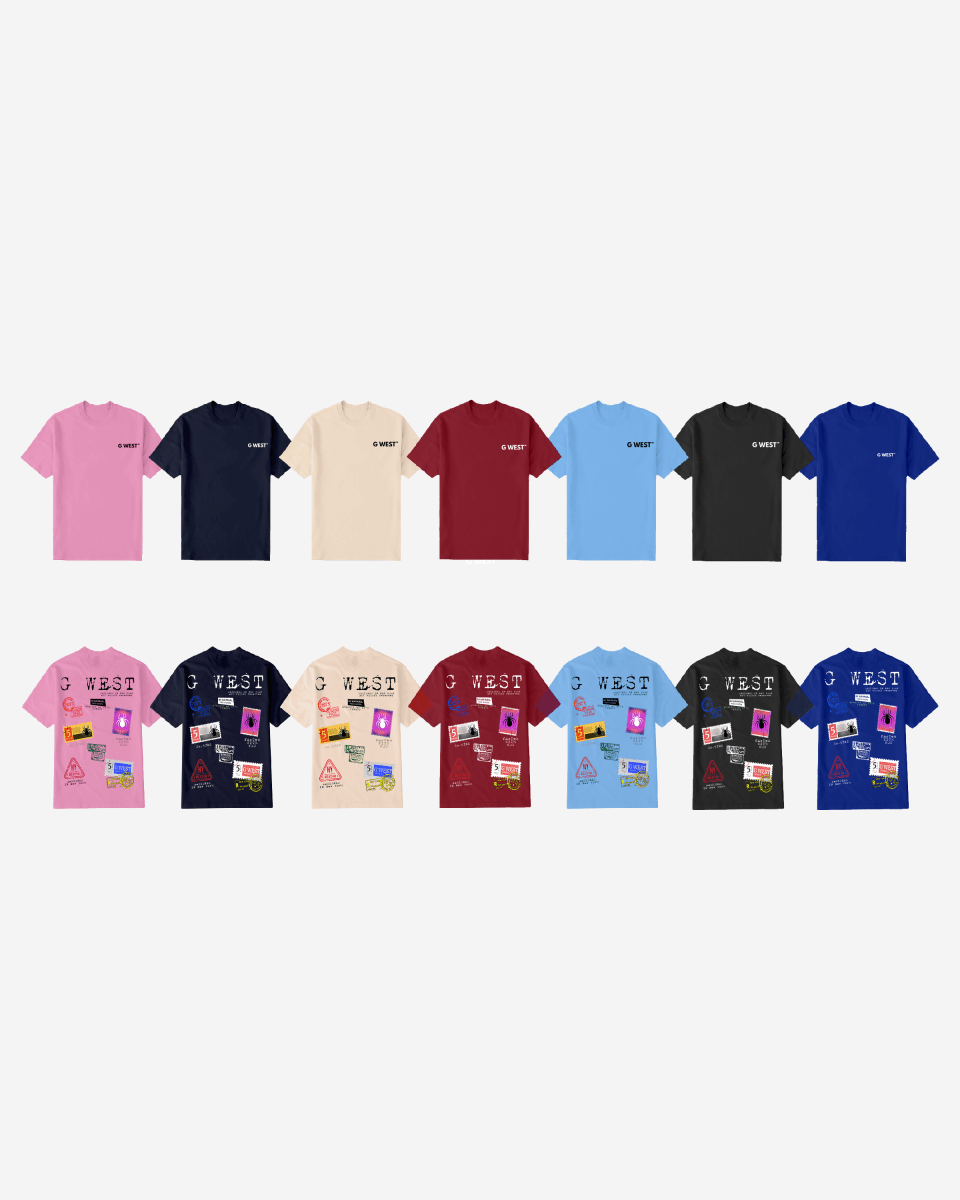 G West Mens Regular Fit Stamp T Shirt - Gwpbast5041 - 7 Colors