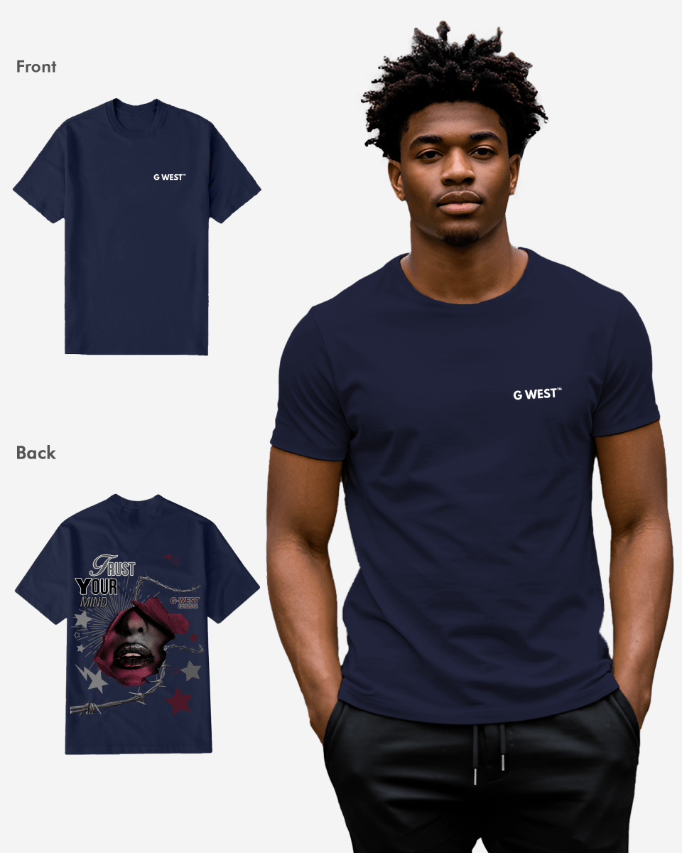 G West Mens Regular Fit Trust Your Mind T Shirt - Gwpbast5047 - 6 Colors