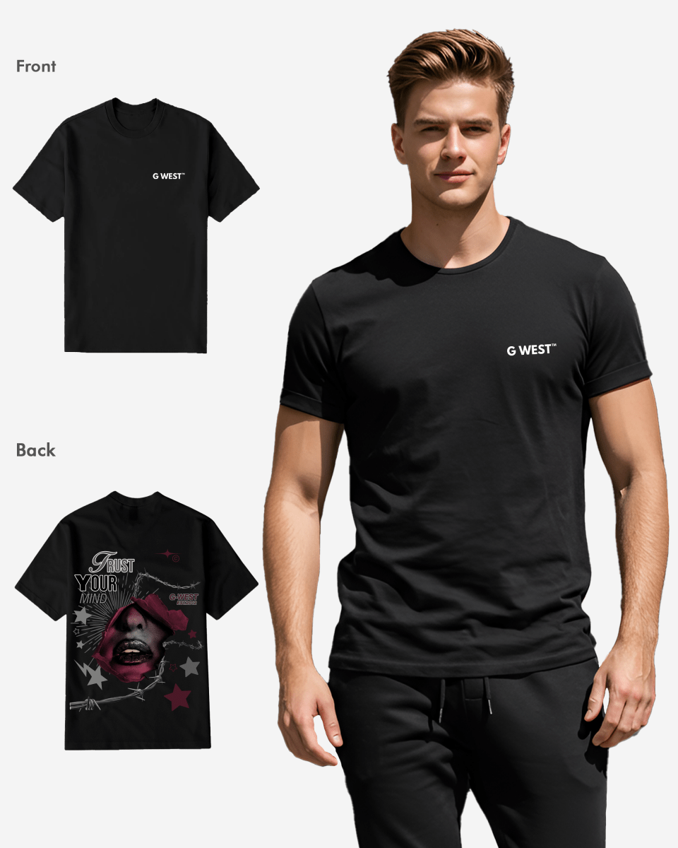 G West Mens Regular Fit Trust Your Mind T Shirt - Gwpbast5047 - 6 Colors