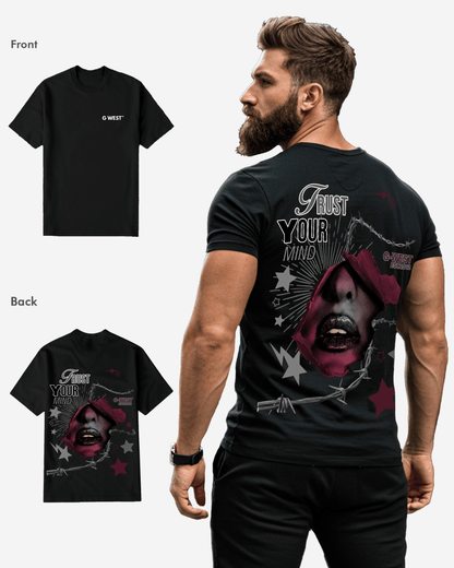 G West Mens Regular Fit Trust Your Mind T Shirt - Gwpbast5047 - 6 Colors