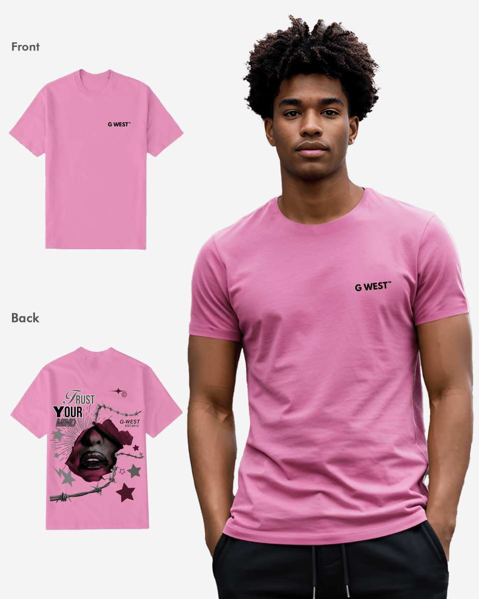 G West Mens Regular Fit Trust Your Mind T Shirt - Gwpbast5047 - 6 Colors