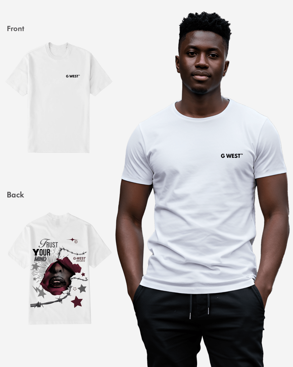 G West Mens Regular Fit Trust Your Mind T Shirt - Gwpbast5047 - 6 Colors