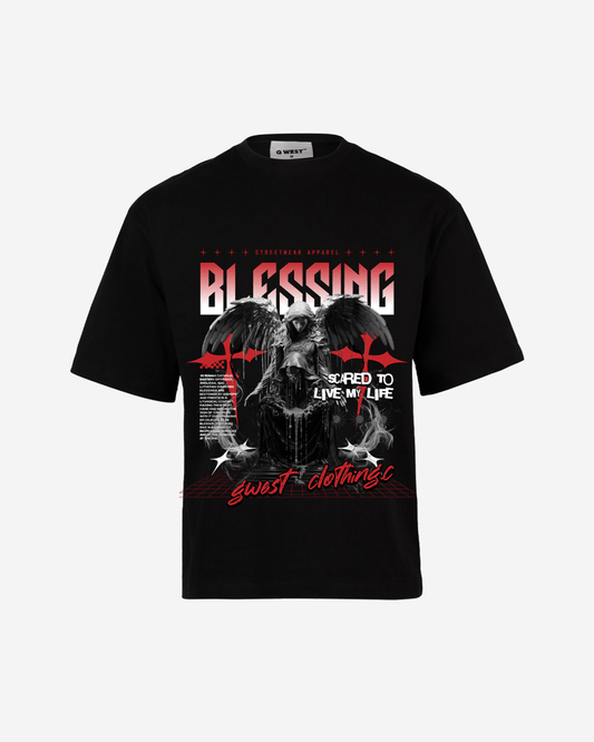 G West Rhinestone Blessing Oversized T-Shirt Mens