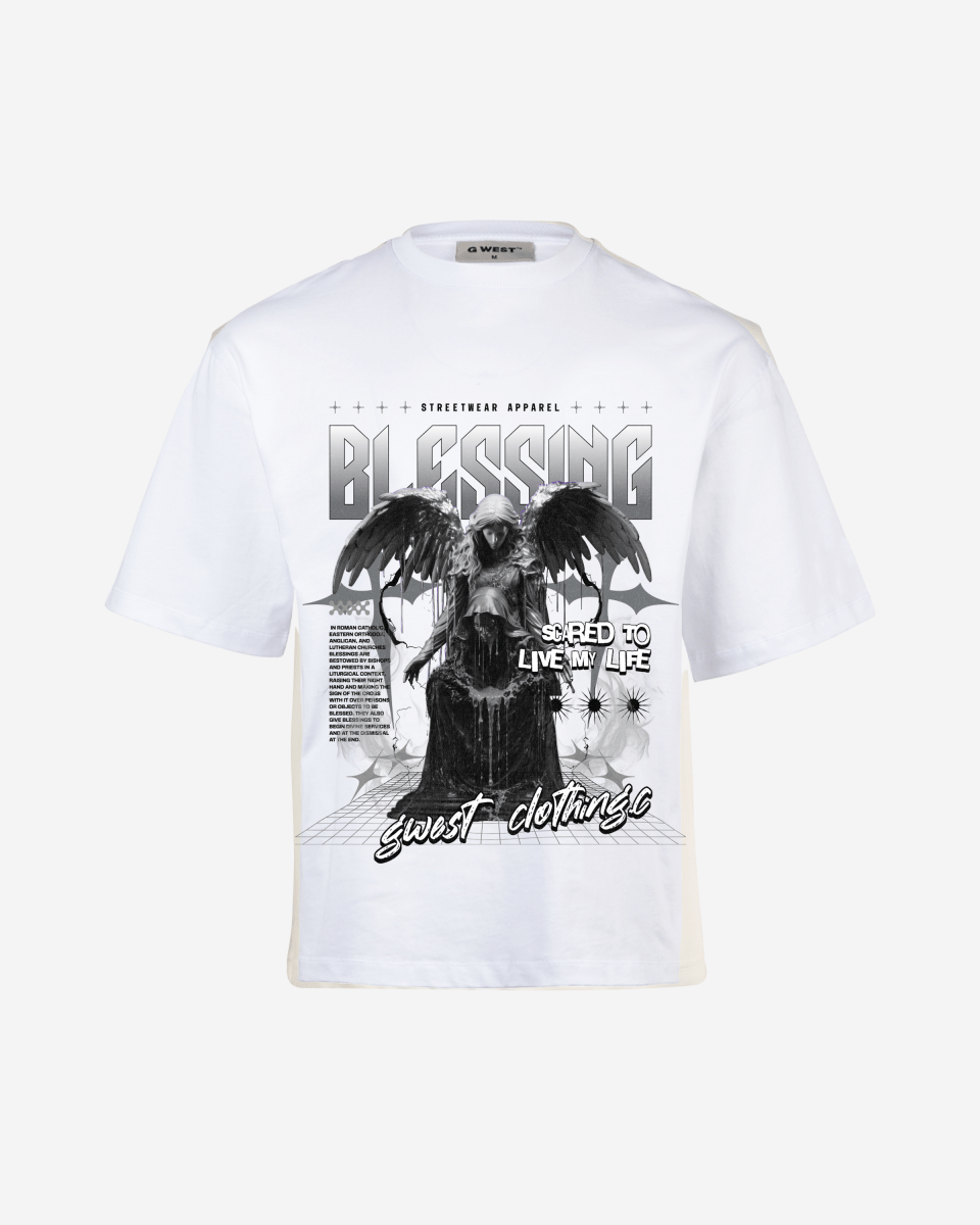 G West Rhinestone Blessing Oversized T-Shirt Mens