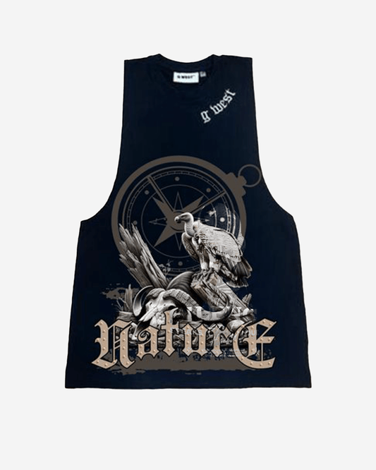 G WEST RHINESTONE LEY NATURAL CAMISETAS DE TIRANTES PARA HOMBRE