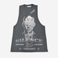 G WEST RHINESTONE SILENCE MENS TANKS