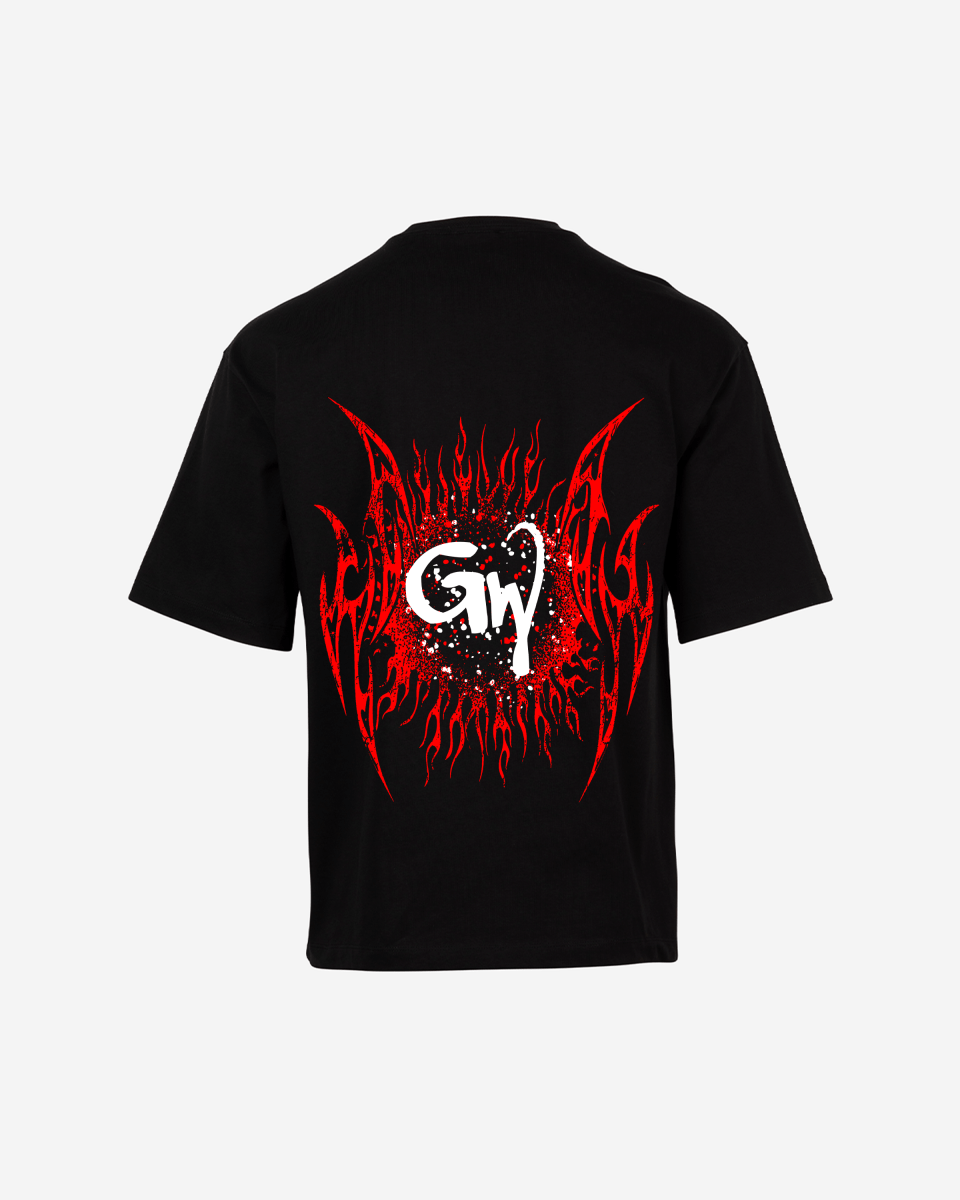 G West Rhinestone Skeleton Body Oversized T-Shirt Mens