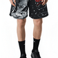 G WEST RHINSTONE ASTRO AFTERLIFE 3/4 SLEEVES MESH SHORT SET