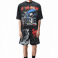 G WEST RHINSTONE ASTRO AFTERLIFE 3/4 SLEEVES MESH SHORT SET