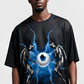 G WEST RHINSTONE EYE OF THE POWER 3/4 SLEEVES MESH SHORT SET