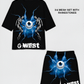 G WEST RHINSTONE EYE OF THE POWER 3/4 SLEEVES MESH SHORT SET