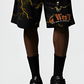 G WEST RHINSTONE RISE FROM THE SHADOW 3/4 SLEEVES MESH SHORT SET