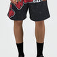 G WEST RHINSTONE SKULL TECH 3/4 SLEEVES MESH SHORT SET