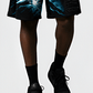 G WEST RHINSTONE WORLD TOUR 3/4 SLEEVES MESH SHORT SET