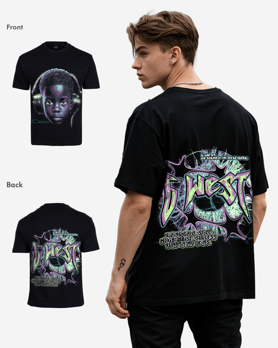 G West Mens Riding Solo Premium Oversized Tee