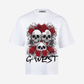 G West Roses And Bones Oversized T-Shirt Mens