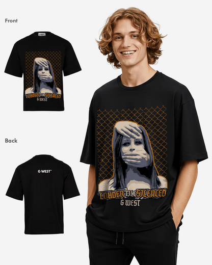 G WEST Silent Gaze Oversized T-Shirt Mens