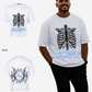G West Rhinestone Skeleton Body Oversized T-Shirt Mens