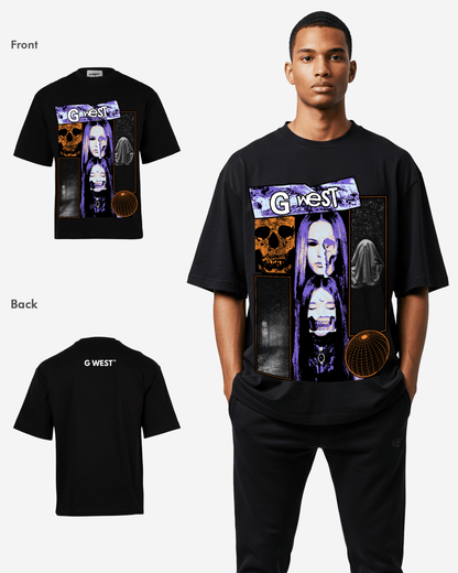 G West skull n shadows Oversized T-Shirt Mens