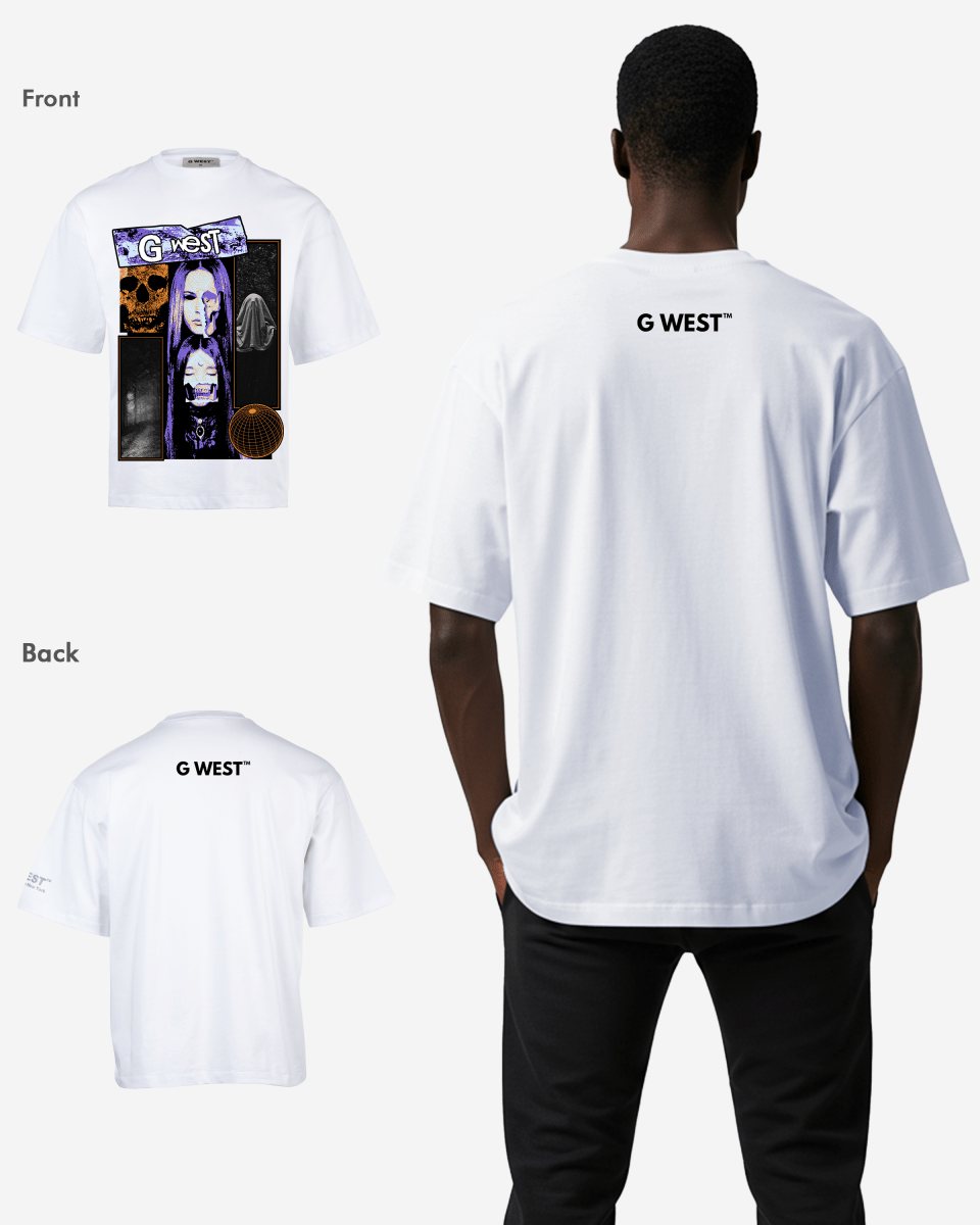 G West skull n shadows Oversized T-Shirt Mens