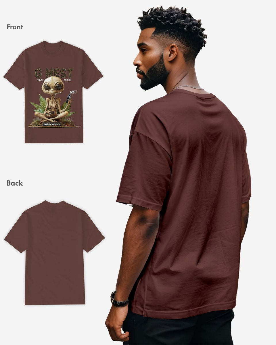 G West Smoking Alien T-Shirt Mens