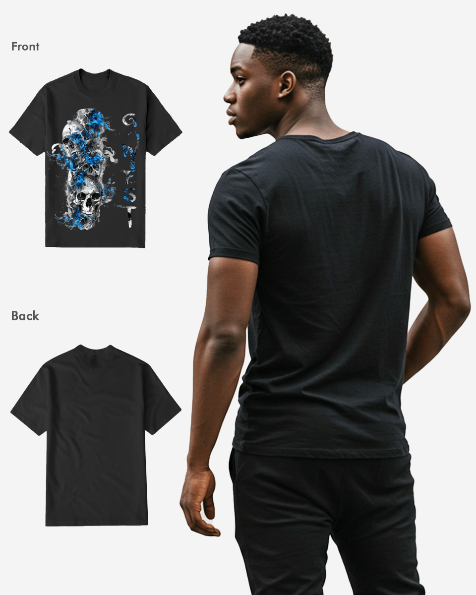 G West Mens Smoky Skull Tee