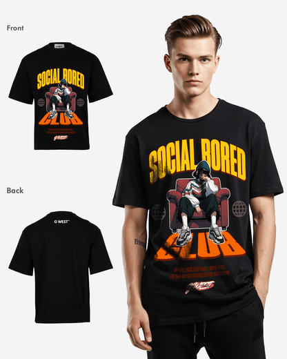 G WEST SOCIAL BORED OVERSIZED T-Shirt Mens
