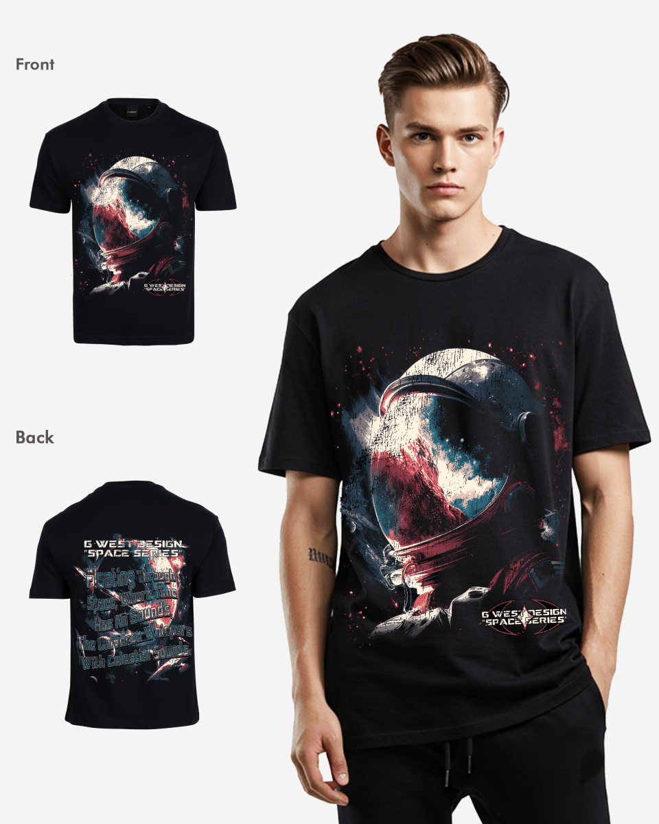 G West Mens Space Series Premium Oversized Tee