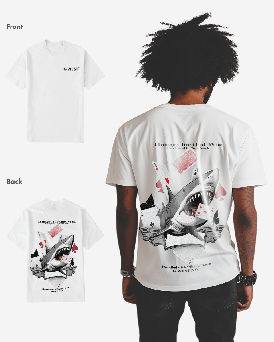 G West Mens Spade Of Sharks T Shirt