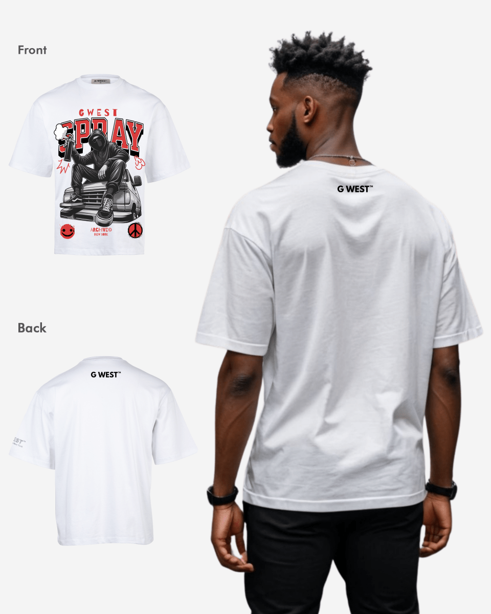 G West SPRAY OVERSIZED T-Shirt Mens