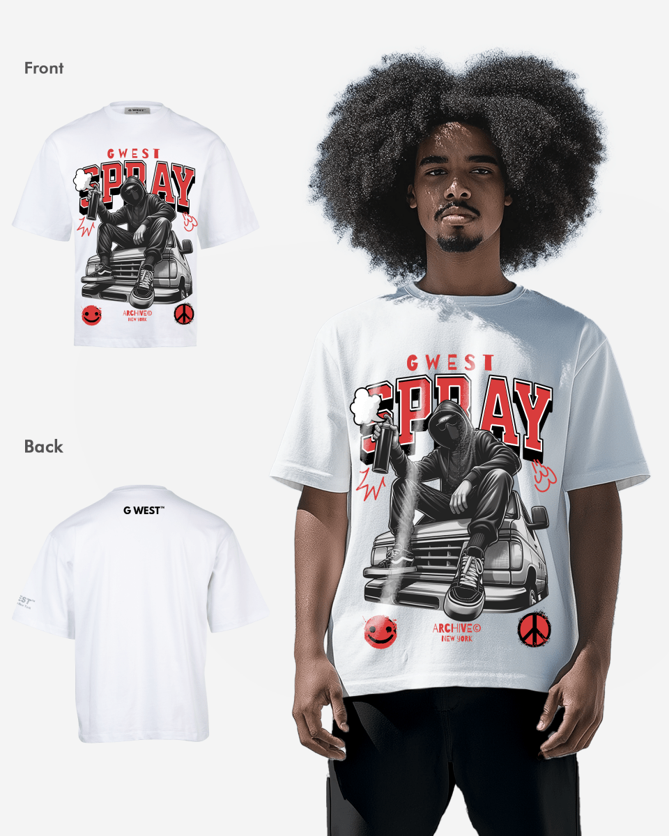 G West SPRAY OVERSIZED T-Shirt Mens