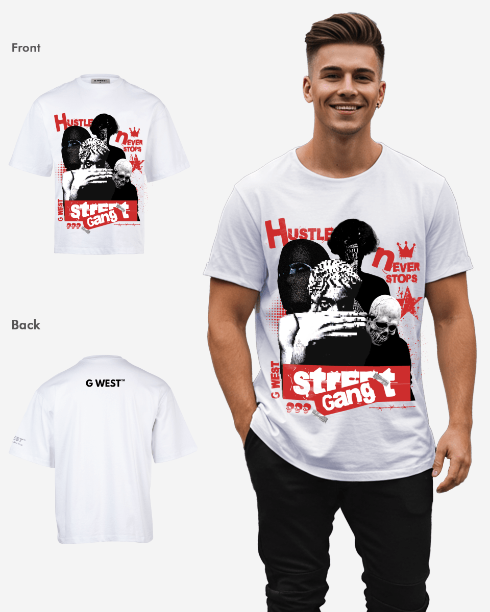 G WEST STREET GANG OVERSIZED T-Shirt Mens