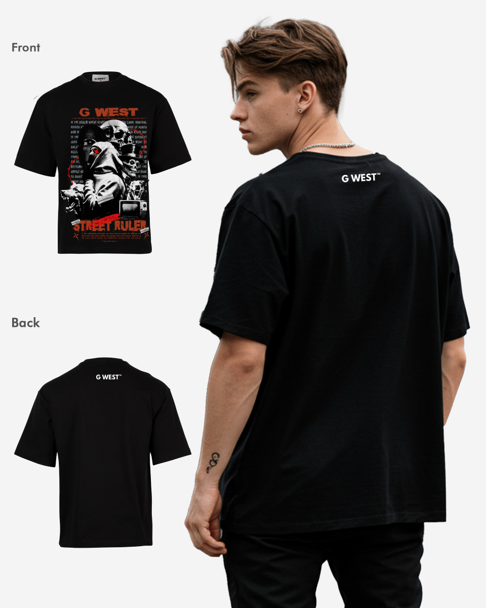 G WEST STREET RULER OVERSIZED T-Shirt Mens