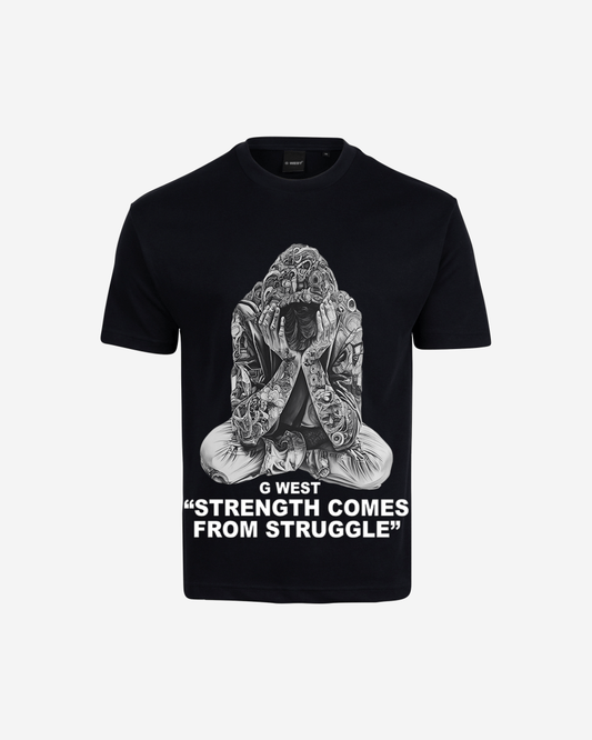 G West Strength Come From Struggle Oversized T-Shirt Mens