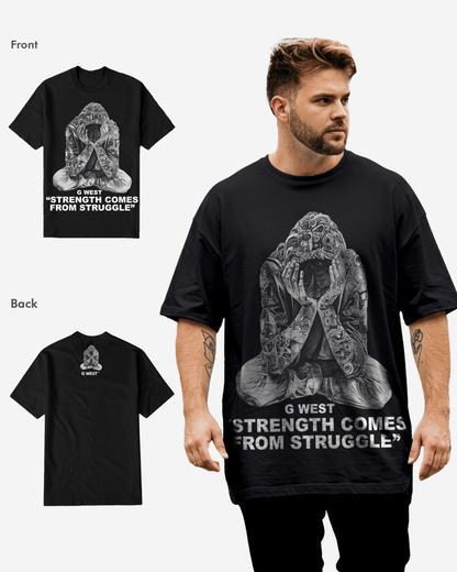 G West Strength Come From Struggle T-Shirt Big and Tall Mens