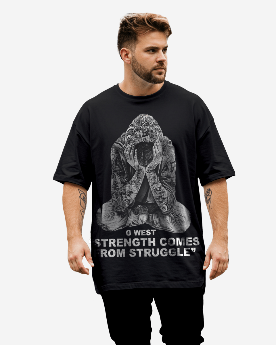 G West Strength Come From Struggle T-Shirt Big and Tall Mens