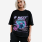 G West Supernatural Acid Wash Premium Oversized Tee - WOMEN