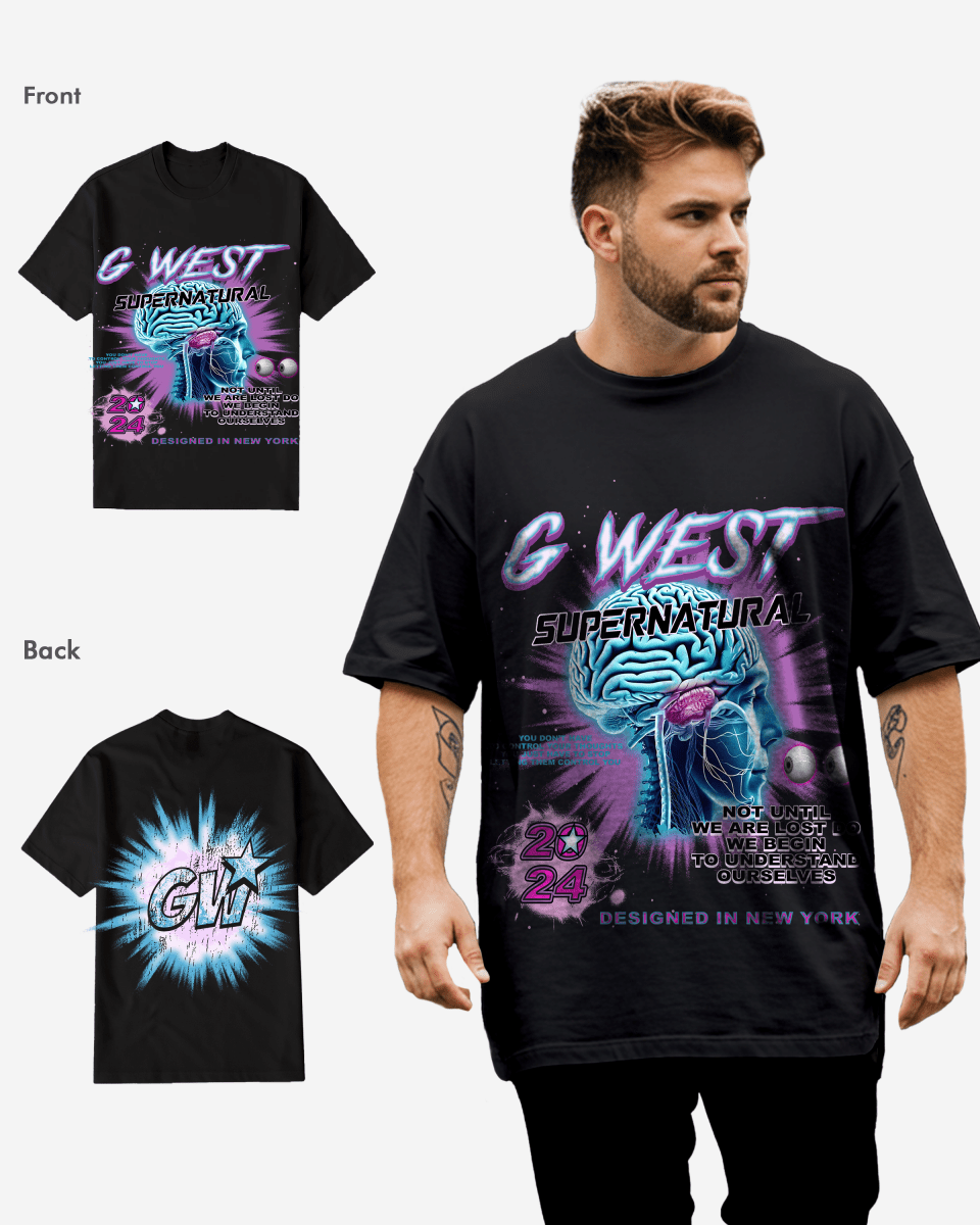 G West Supernatural Black Tee Big and Tall Mens