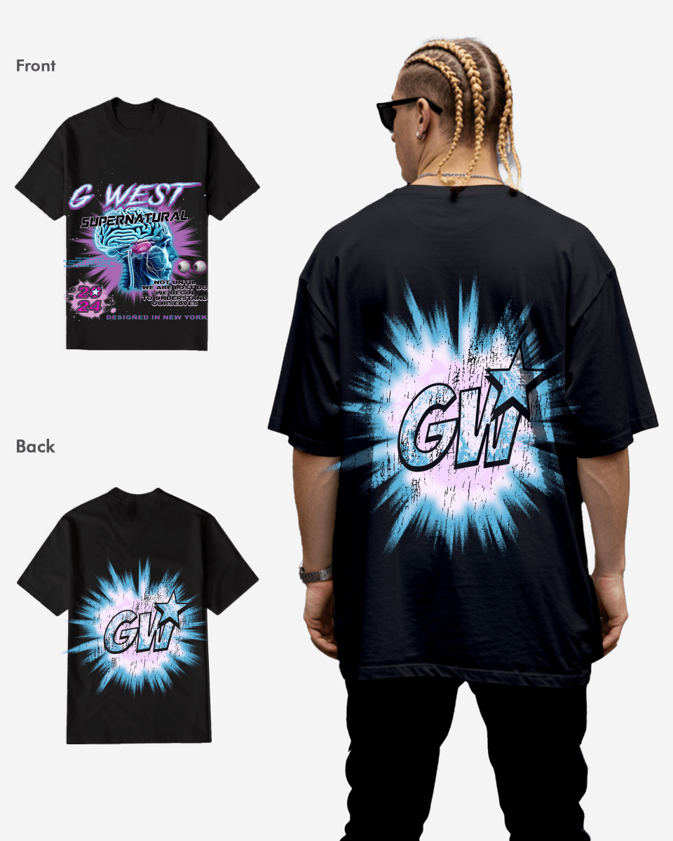 G West Supernatural Black Tee Big and Tall Mens