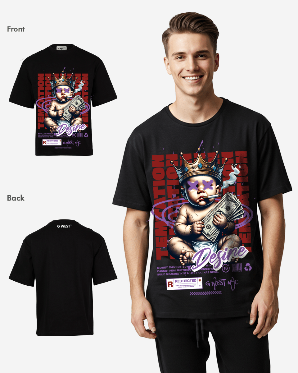 G WEST TEMPTATION DESIRE OVERSIZED T-Shirt Mens