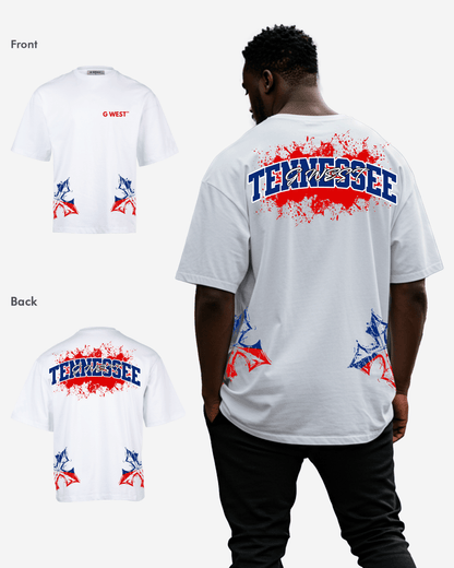 G West Tennessee Blood Arch Logo T-Shirts Big and Tall