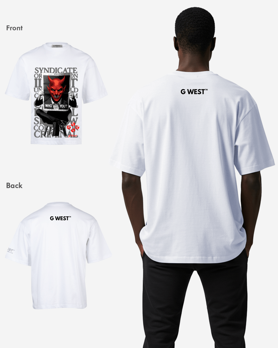 G WEST THE DEVIL SPEAKS OVERSIZED T-Shirt Mens