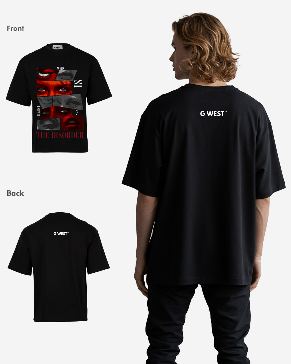 G WEST The DisorderOversized T-Shirt Mens