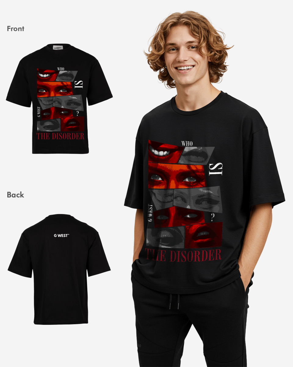 G WEST The DisorderOversized T-Shirt Mens
