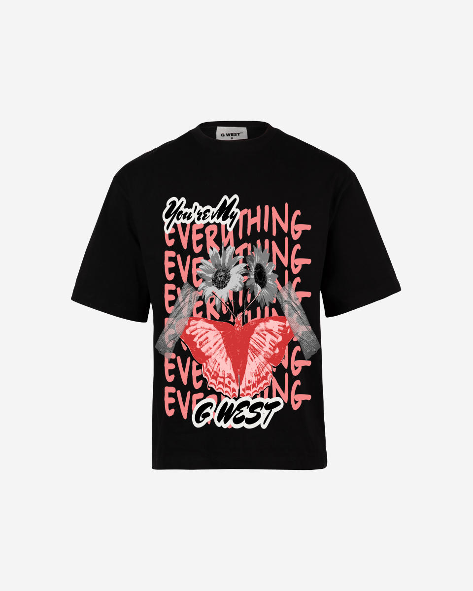 G WEST WINGS N BLOOMS OVERSIZED T-Shirt Mens
