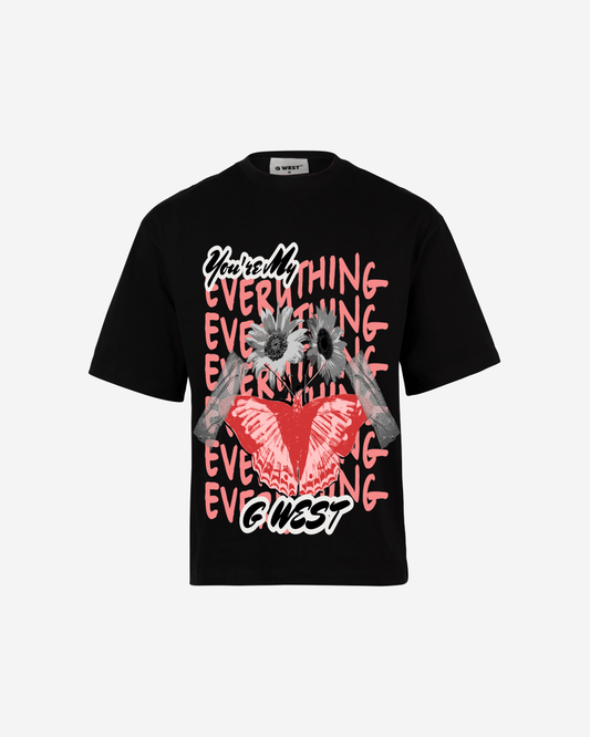 G WEST WINGS N BLOOMS OVERSIZED T-Shirt Mens