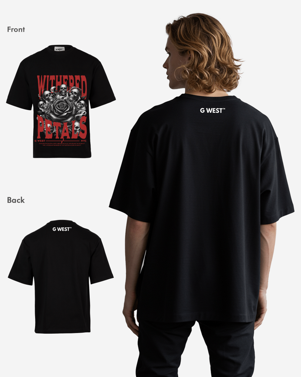 G WEST WITHERED PETALS OVERSIZED T-Shirt Mens