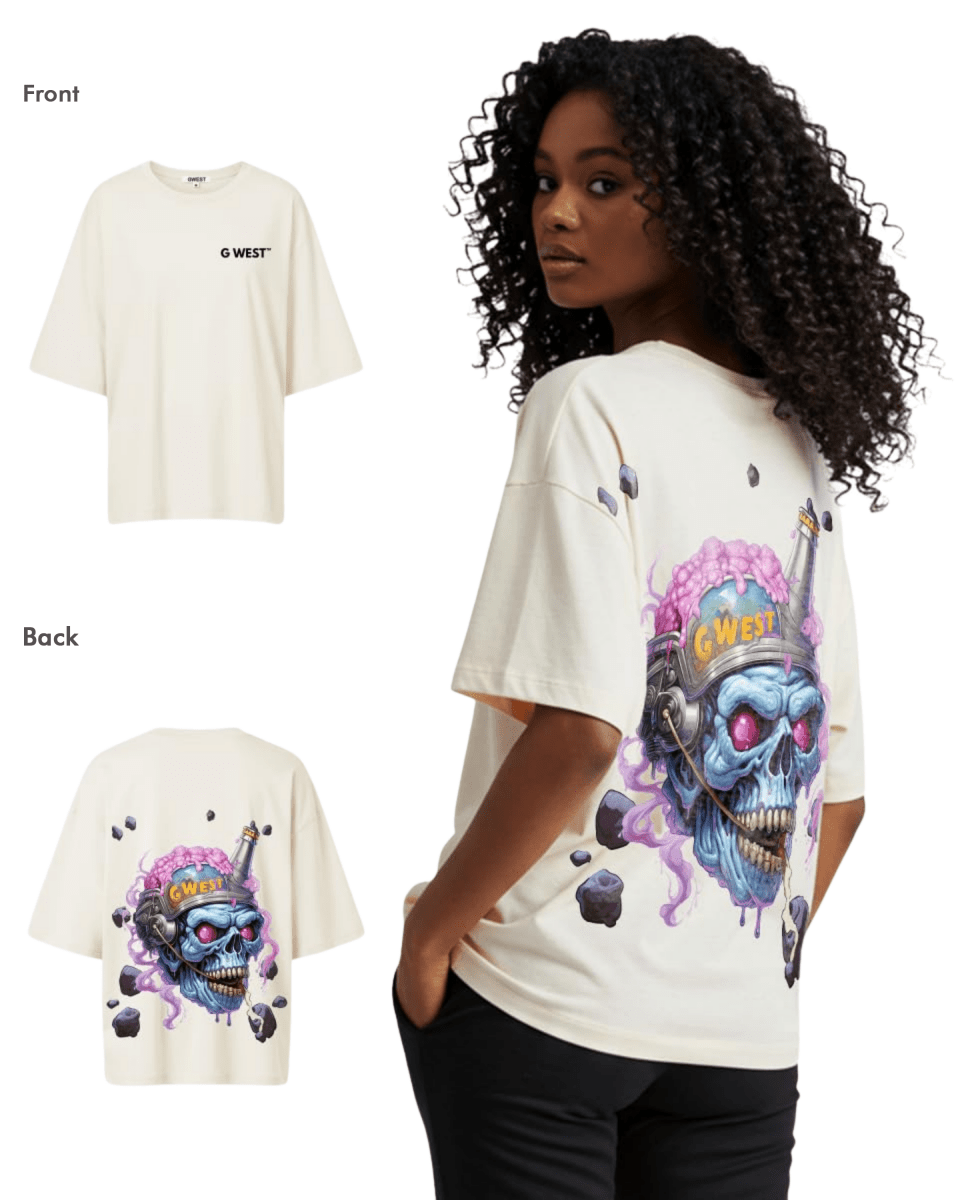 G West Womens Beer Buddies Oversized Tee