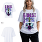G West Womens Game of G Baby Blue Black Oversized Tee